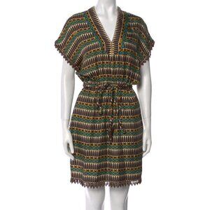 Milly of New York Belted Boho Silk Mini Dress size 8
